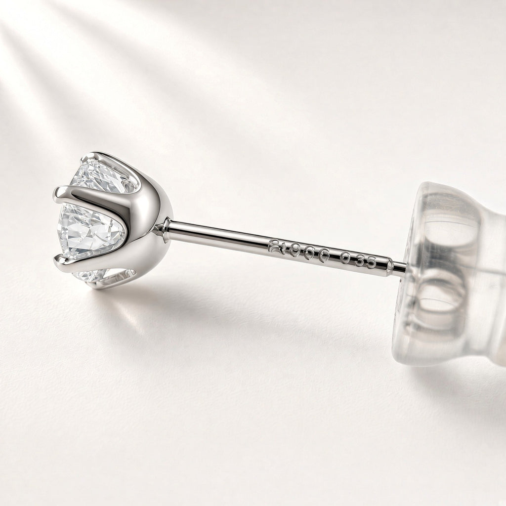 PT950 ダイヤモンドスタッドピアス 計0.70ct