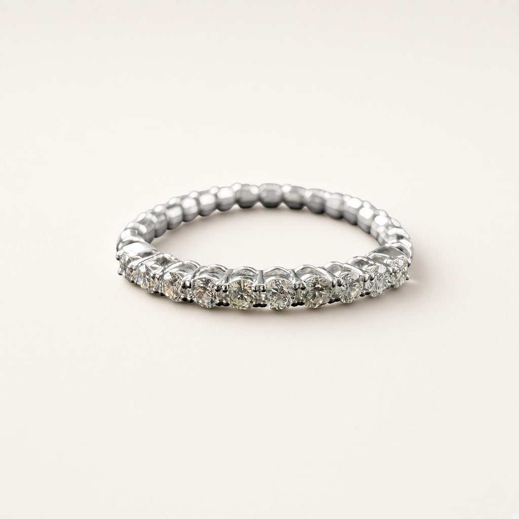 Pt950 カットボールダイヤモンド 0.2ct フレックスリング
