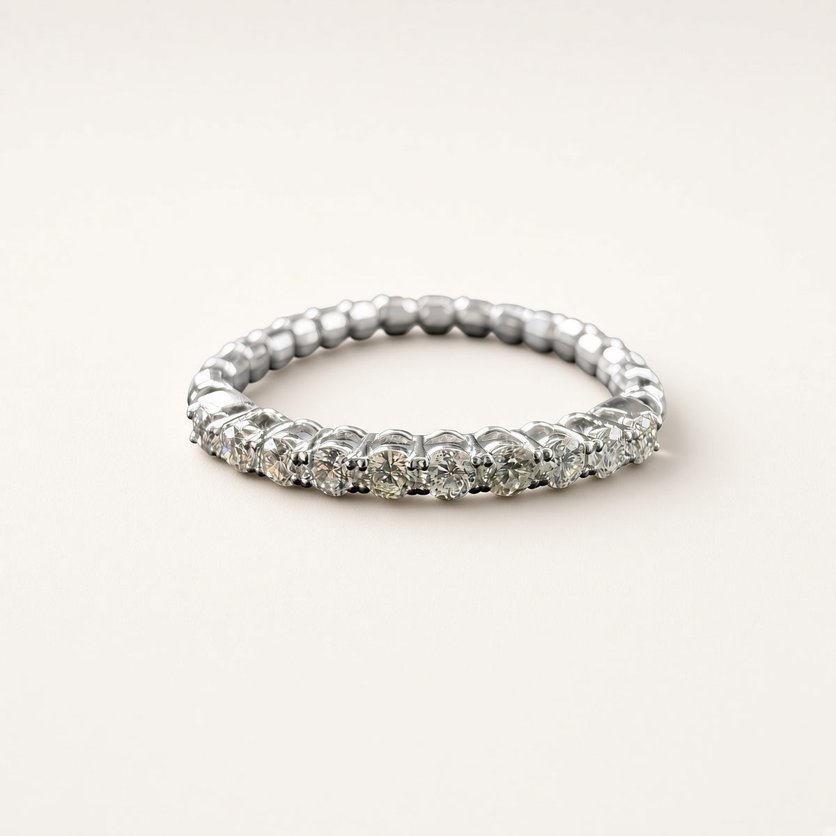 Pt950 カットボールダイヤモンド 0.2ct フレックスリング