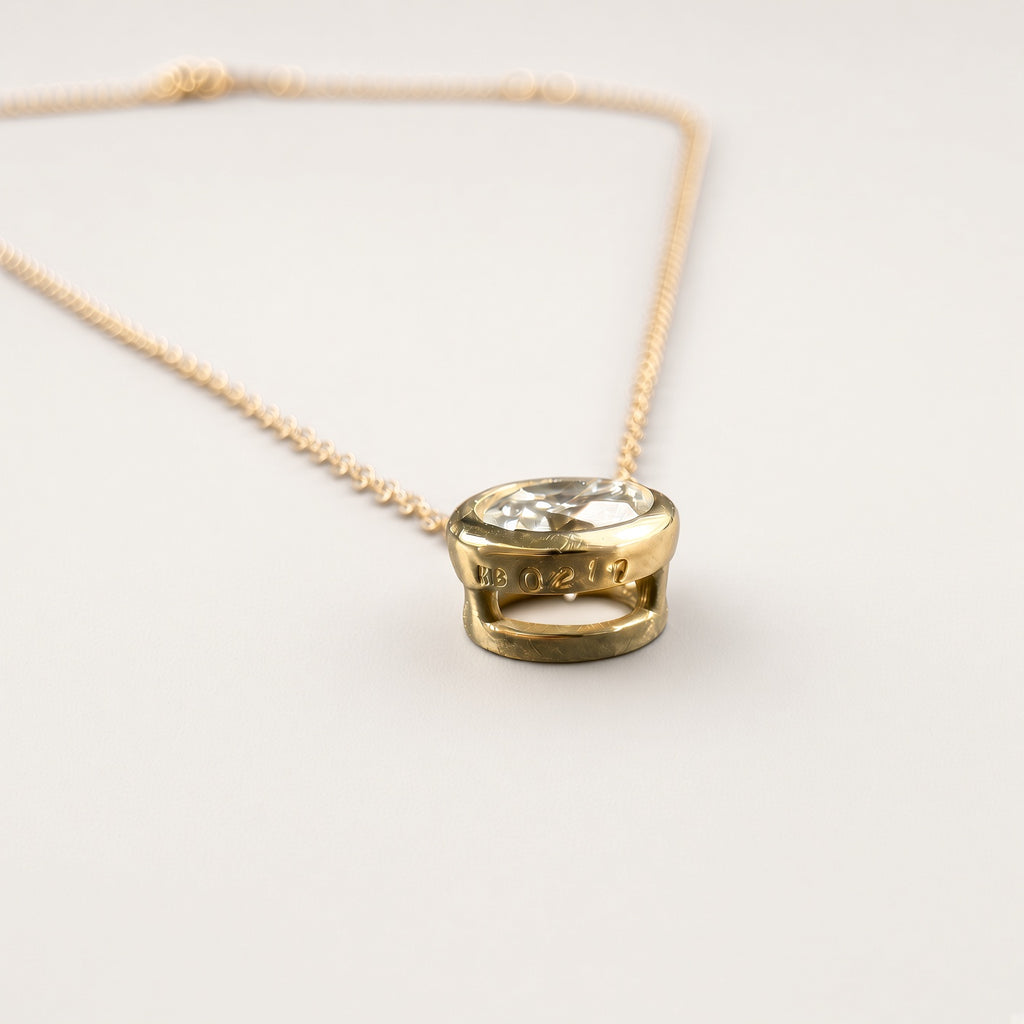 K18 ダイヤモンド一粒ネックレス 0.2ct