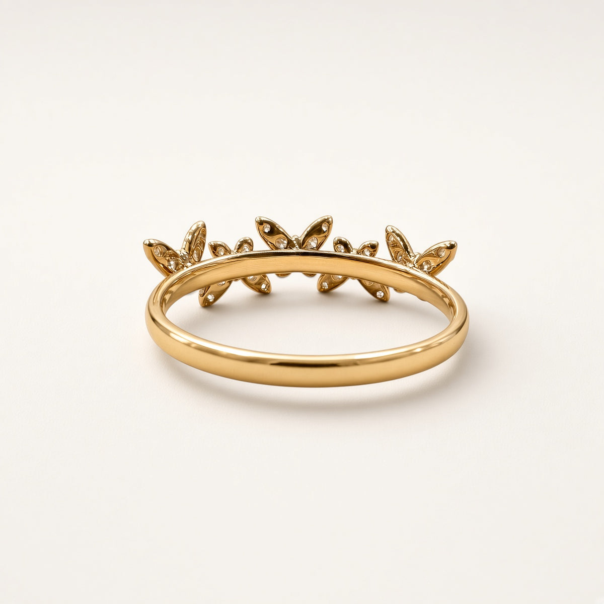 K18 ダイヤモンド バタフライリング 0.30ct