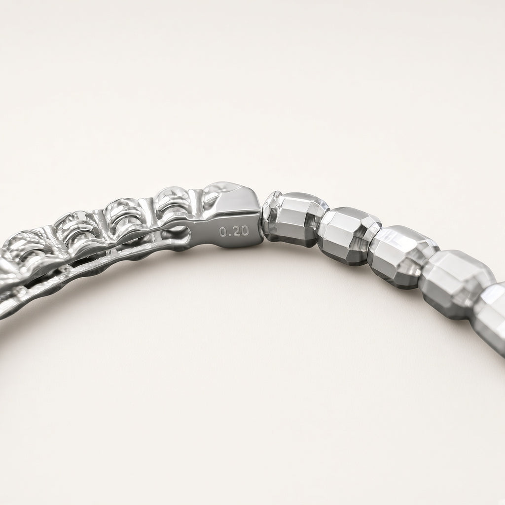 Pt950 カットボールダイヤモンド 0.2ct フレックスリング
