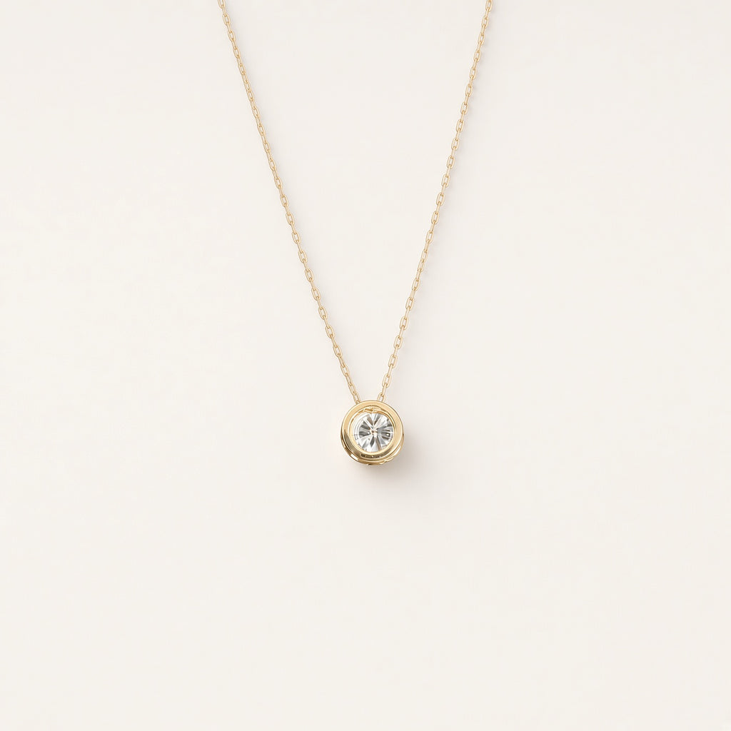 K18 ダイヤモンド一粒ネックレス 0.2ct