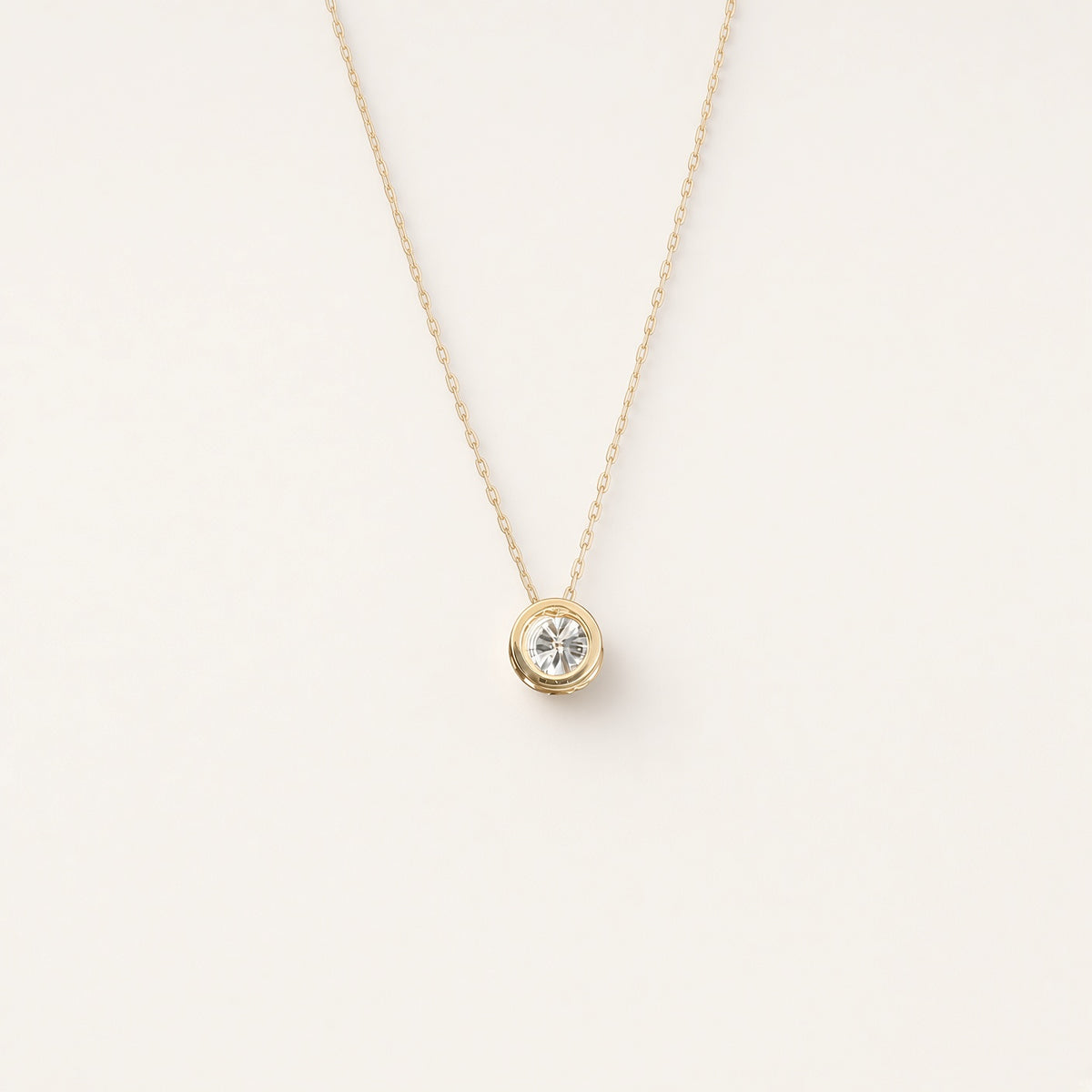 K18 ダイヤモンド一粒ネックレス 0.2ct