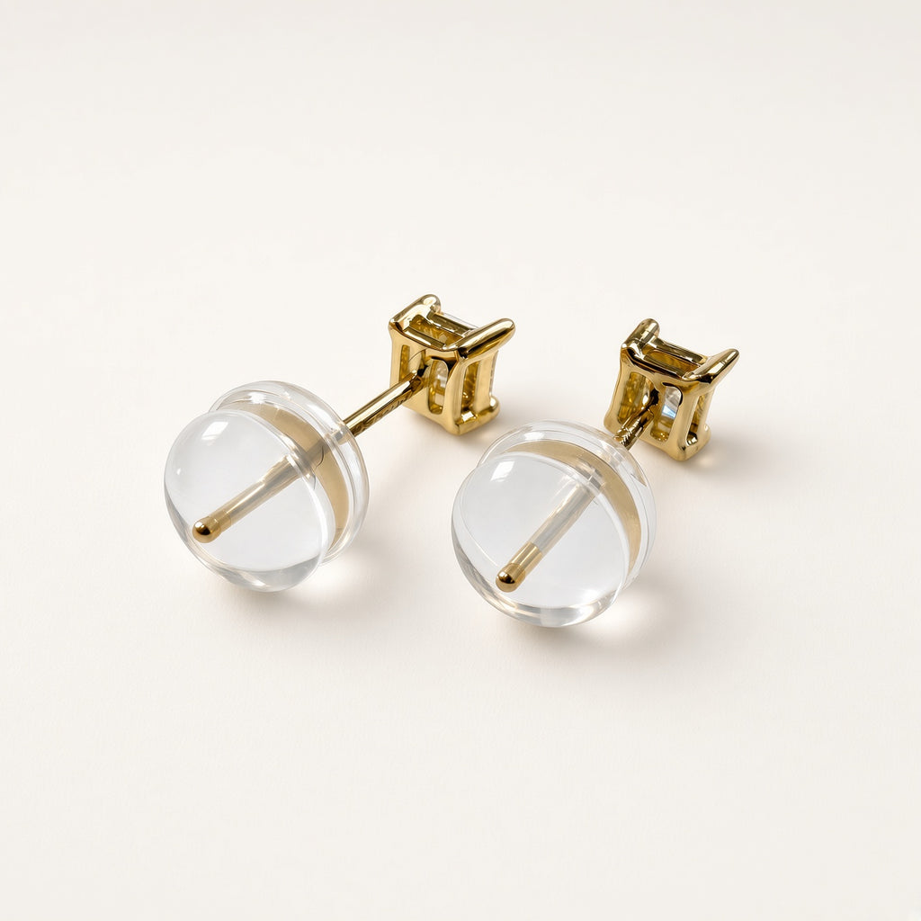 K18 ダイヤモンド 0.2ct スクエアスタッドピアス