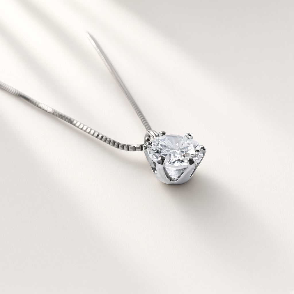 PT850 ダイヤモンドネックレス 0.2ct 六本爪セッティング