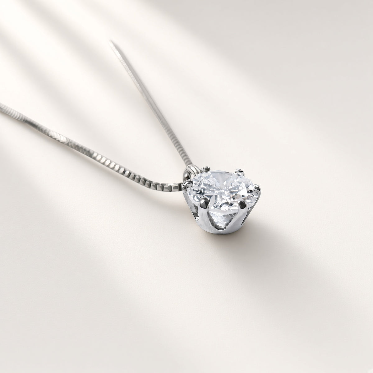 PT850 ダイヤモンドネックレス 0.2ct 六本爪セッティング