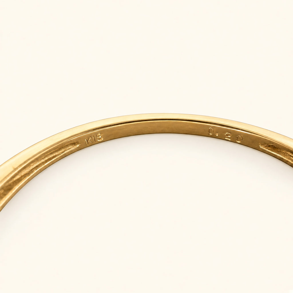 K18ダイヤモンド0.20ct  ハーフエタニティリング