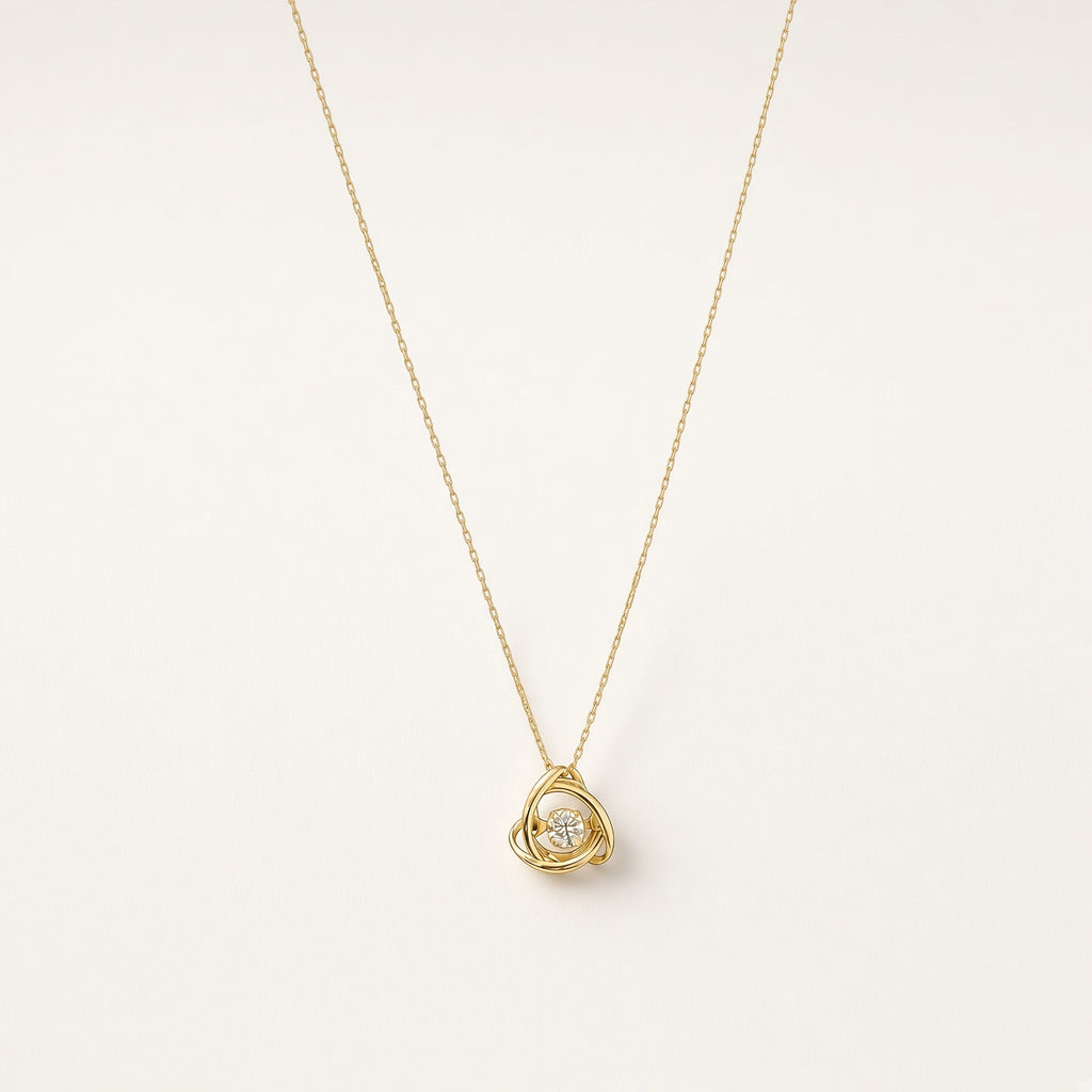 K18 ダイヤモンド スウィングネックレス 0.08ct