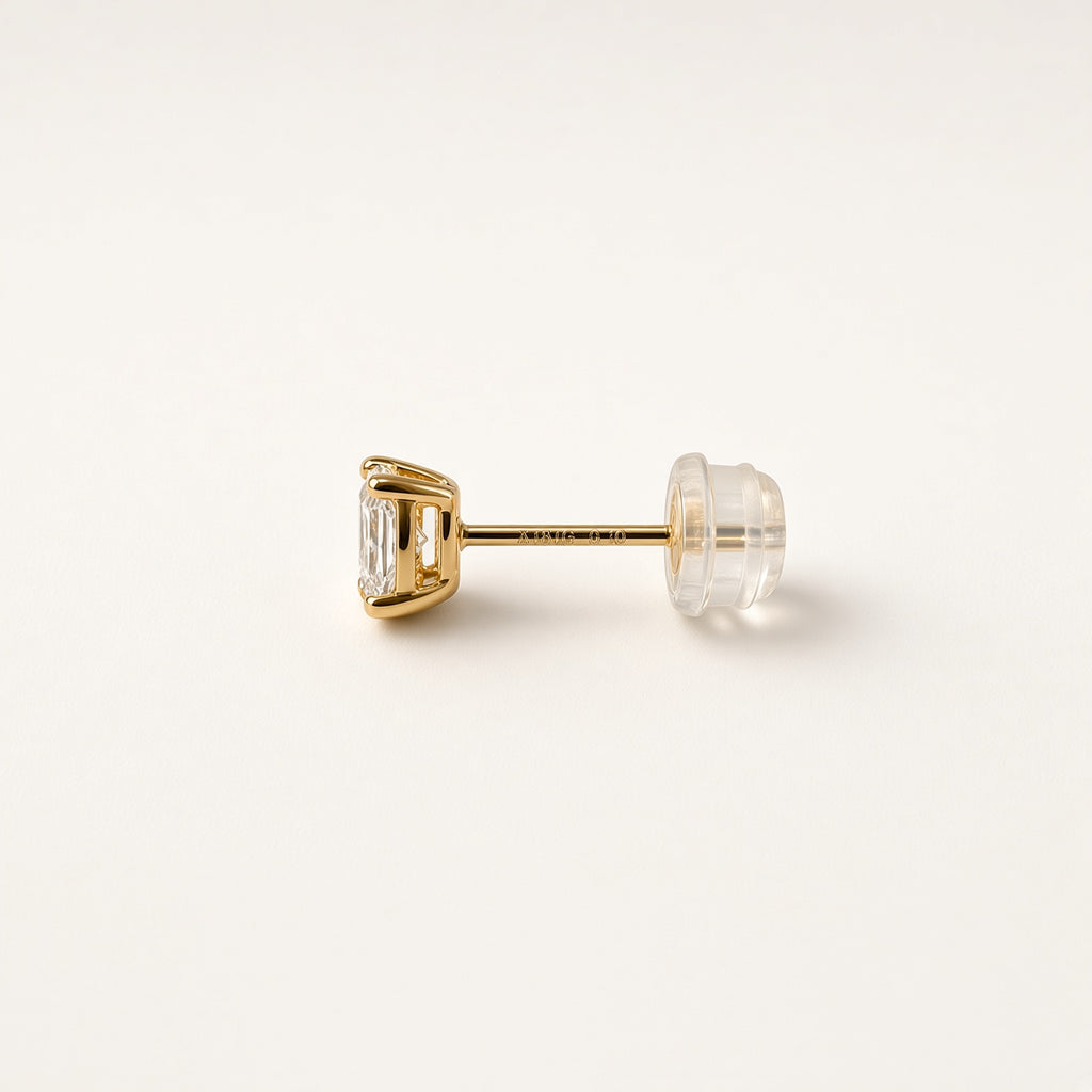 K18 ダイヤモンド 0.2ct スクエアスタッドピアス