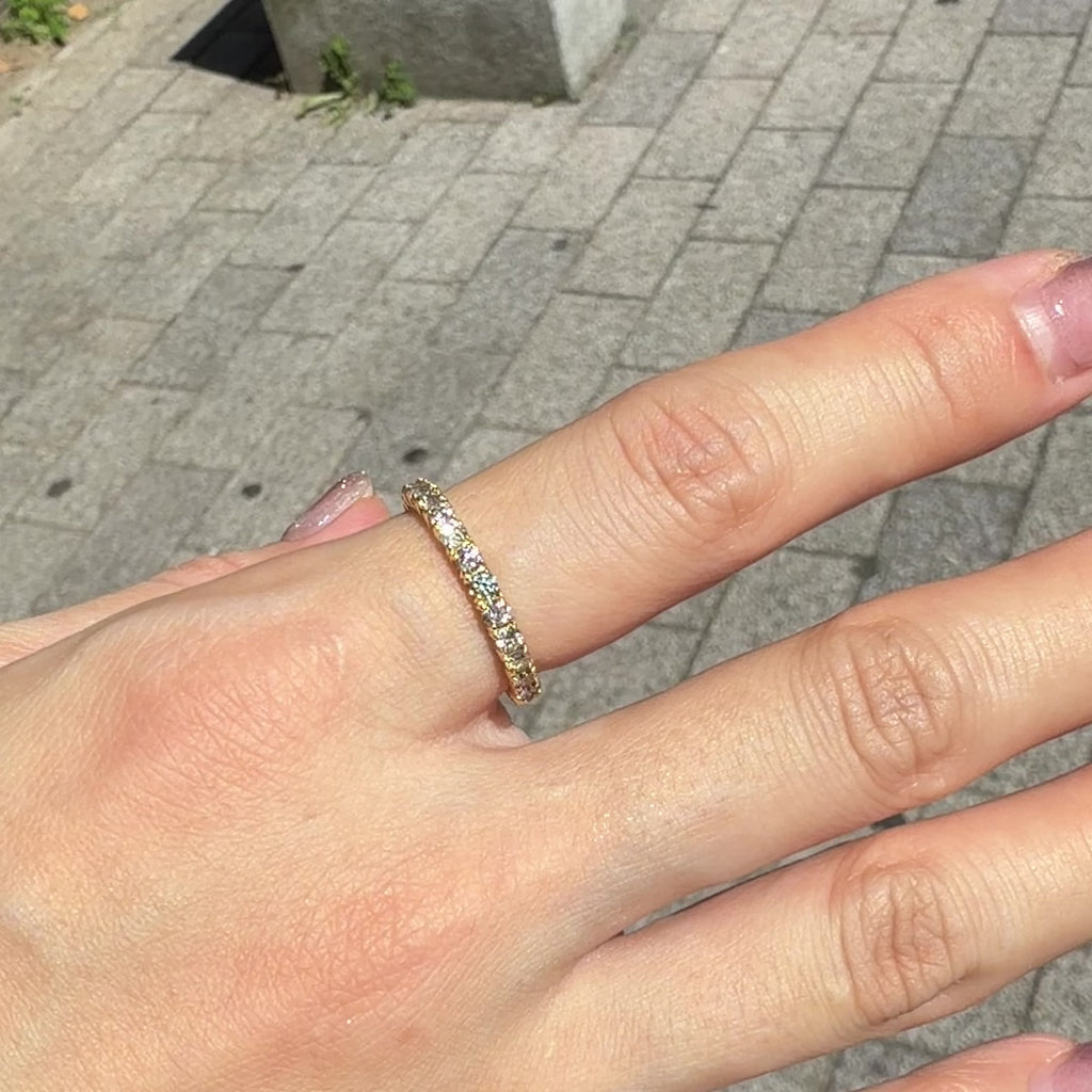 K18 ダイヤモンド エタニティリング 1.00ct